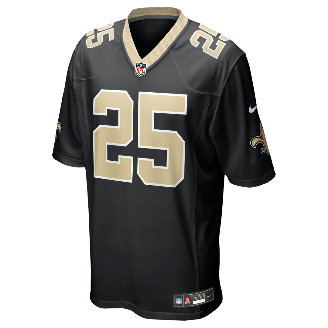 Rejzohn Wright New Orleans Saints Black Team Game Jersey