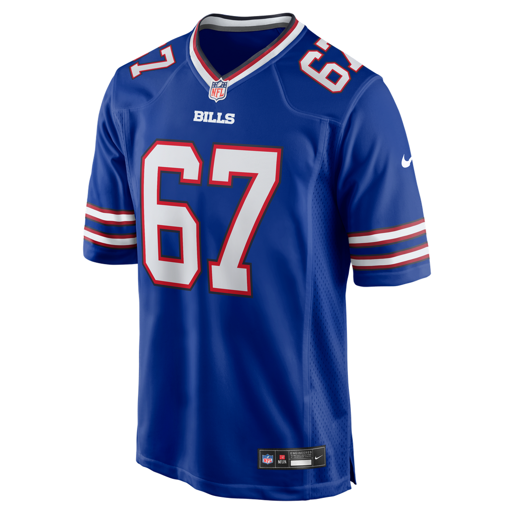 Kent Hull Buffalo Bills Royal Game Retired Player Jersey