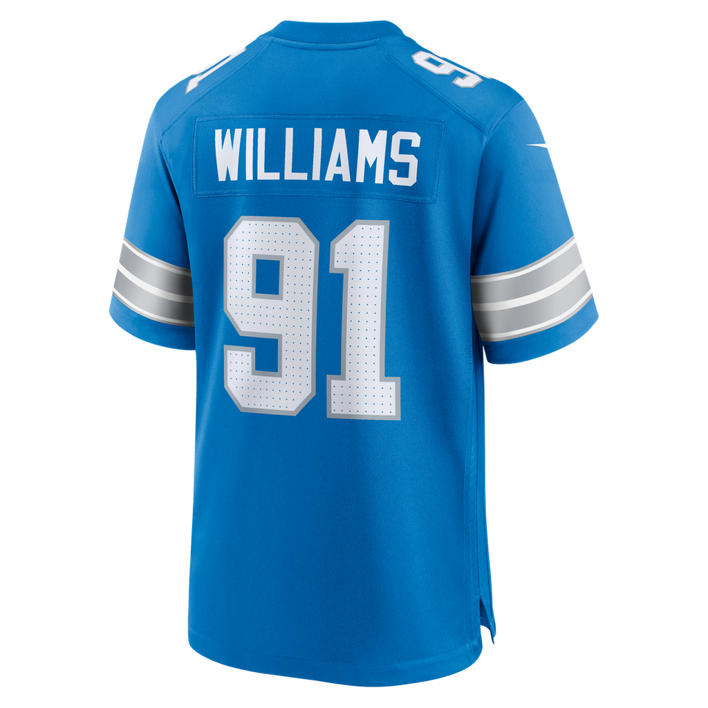 Tyleik Williams Detroit Lions Blue Team Game Jersey