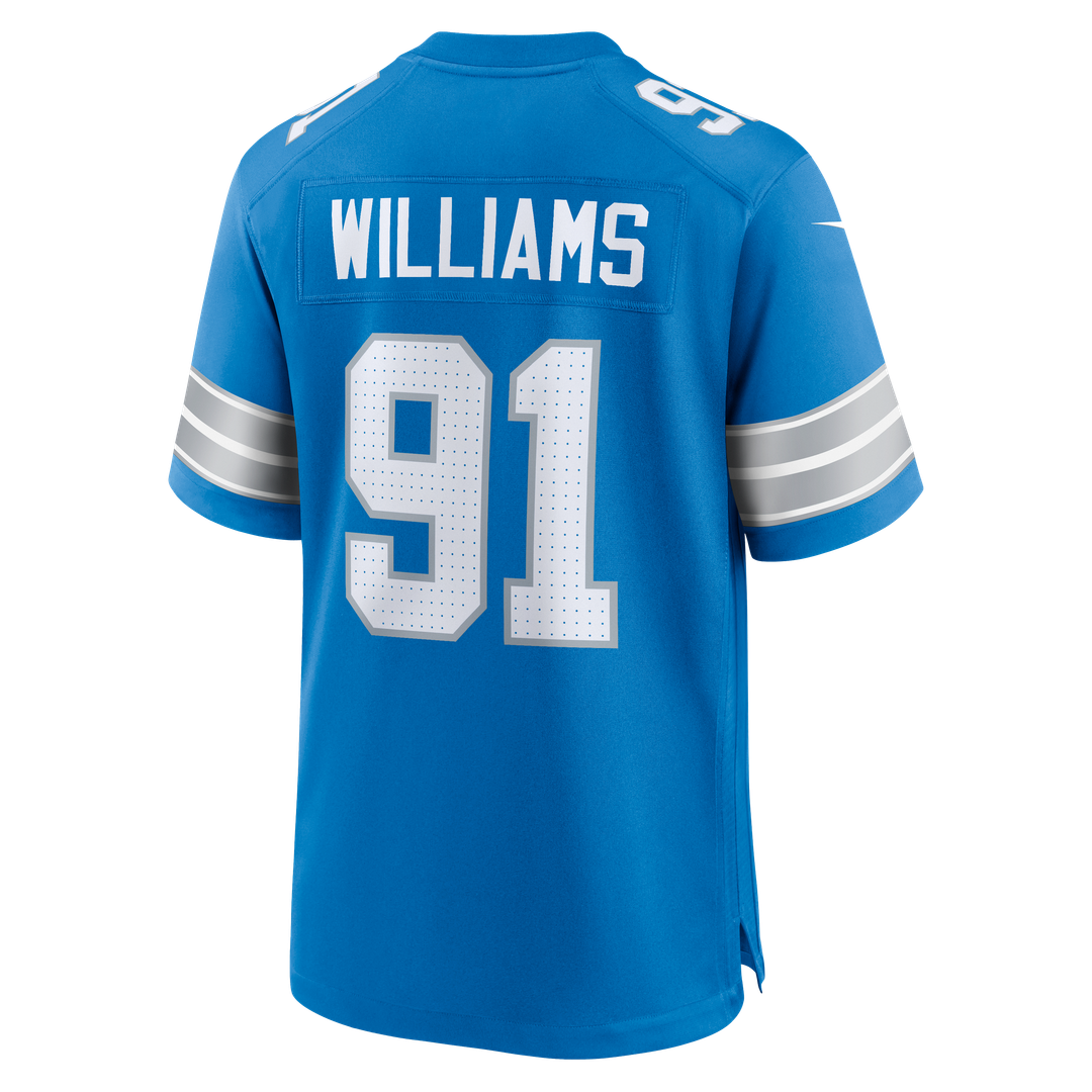Tyleik Williams Detroit Lions Blue Team Game Jersey