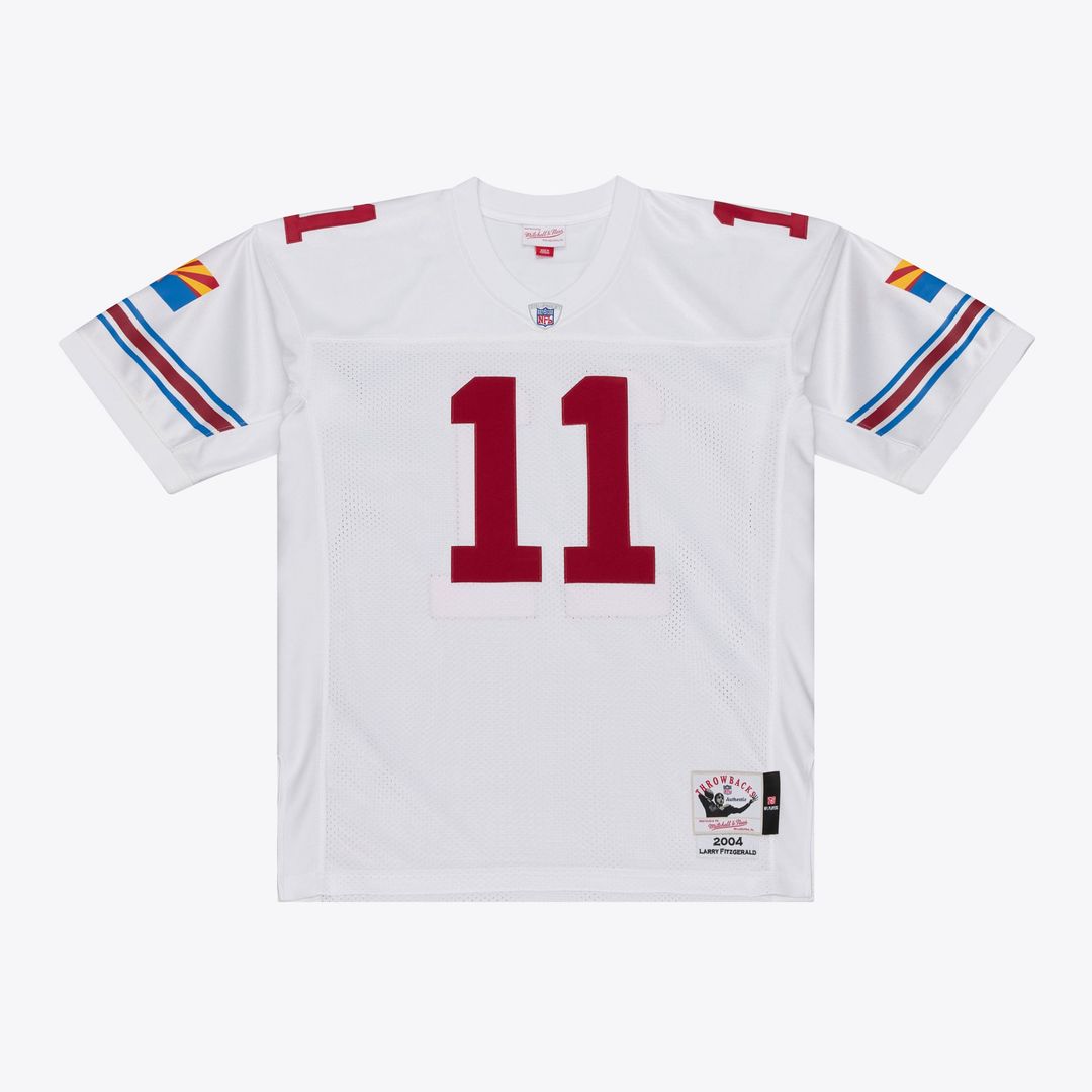 Larry Fitzgerald Arizona Cardinals White 2004 Authentic Throwback Jersey