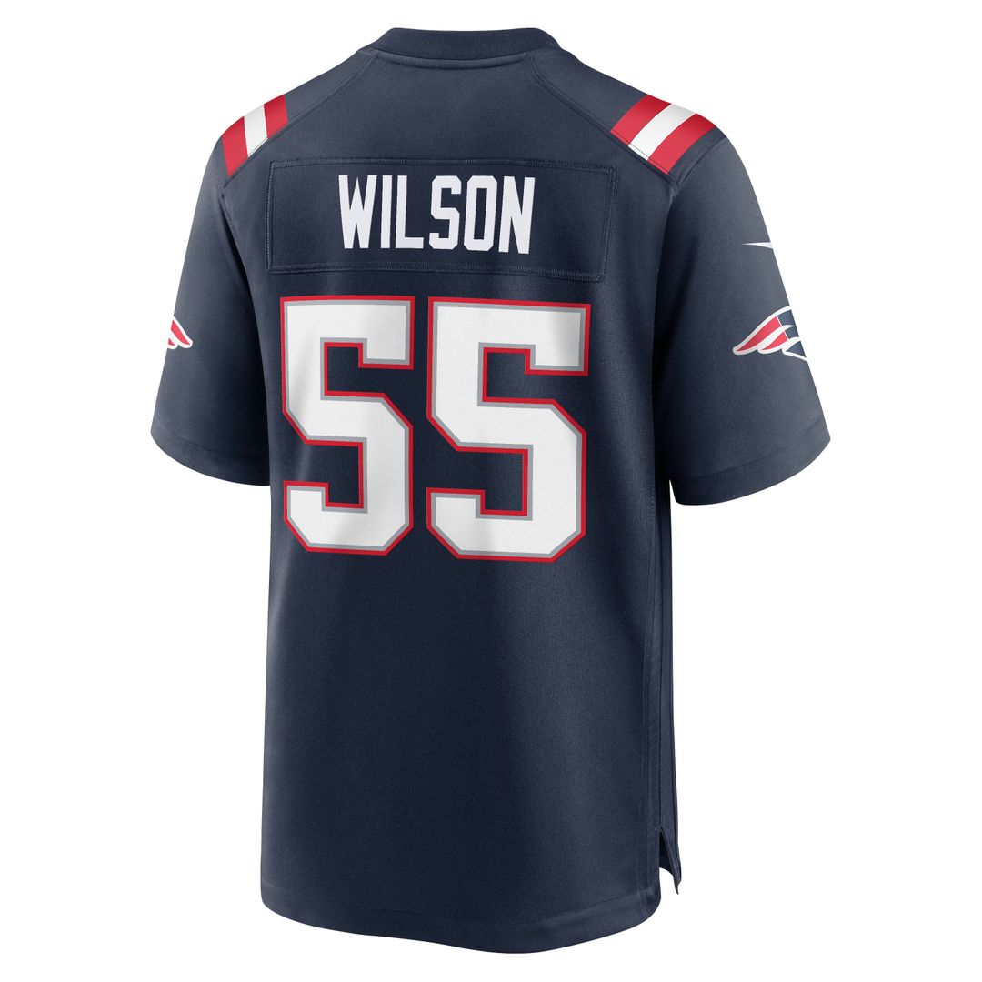 Jared Wilson New England Patriots Navy Team Game Jersey