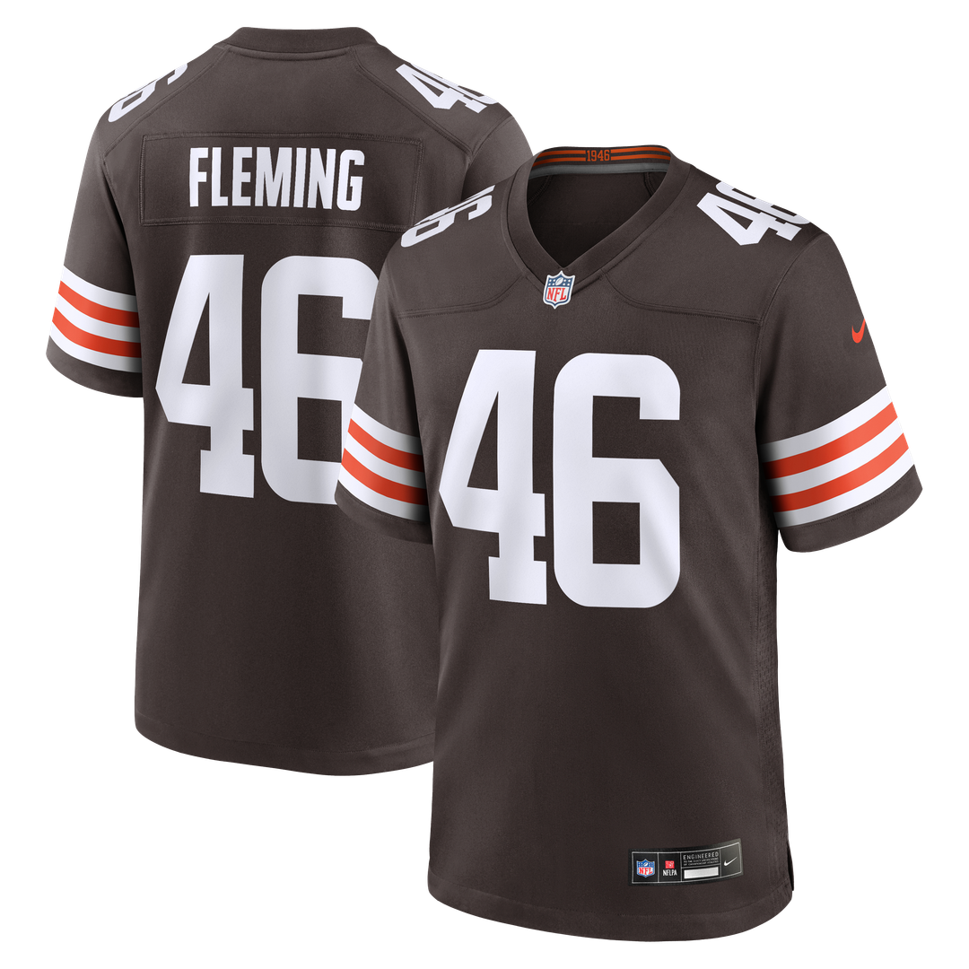 Don Fleming Cleveland Browns Brown Retired Player Jersey
