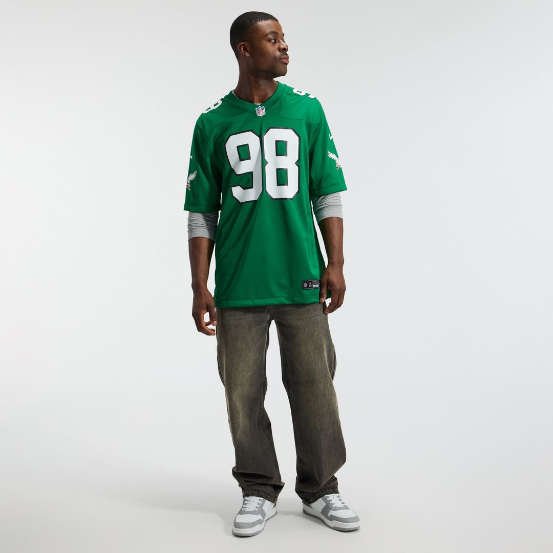 Jalen Carter Philadelphia Eagles Midnight Green Team Game Jersey