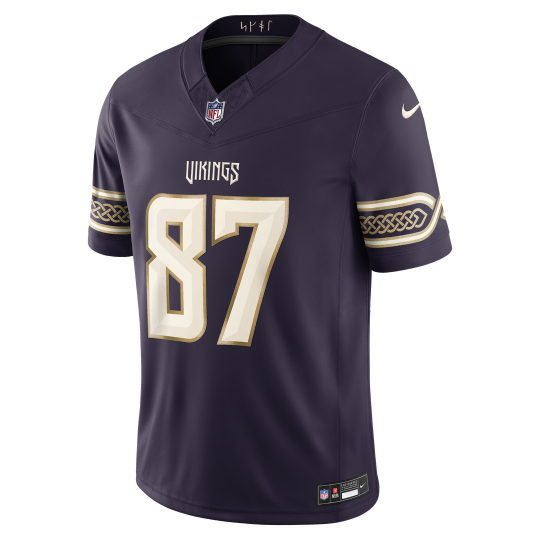 T.J. Hockenson Minnesota Vikings Purple 2026 Rivalries Collection Stitched Limited Jersey
