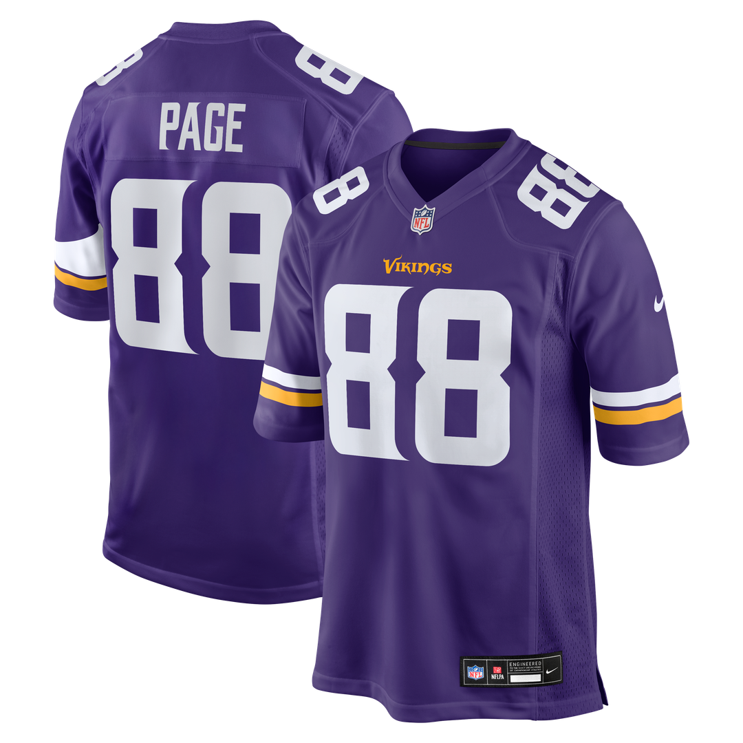 Alan Page Minnesota Vikings Purple Game Retired Player Jersey