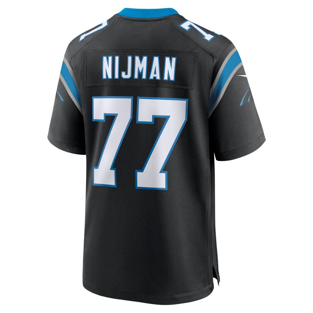 Yosh Nijman Carolina Panthers Black Game Jersey