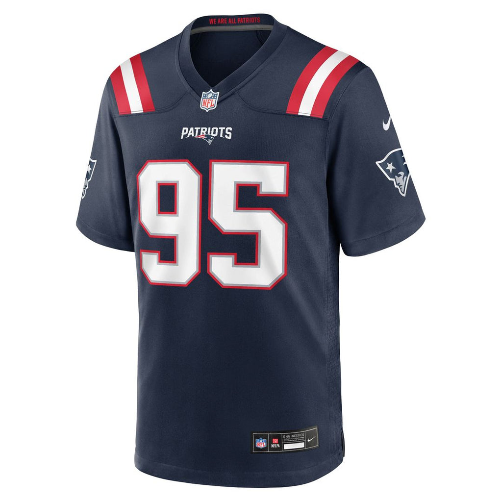 Eric Gregory New England Patriots Navy Team Game Jersey