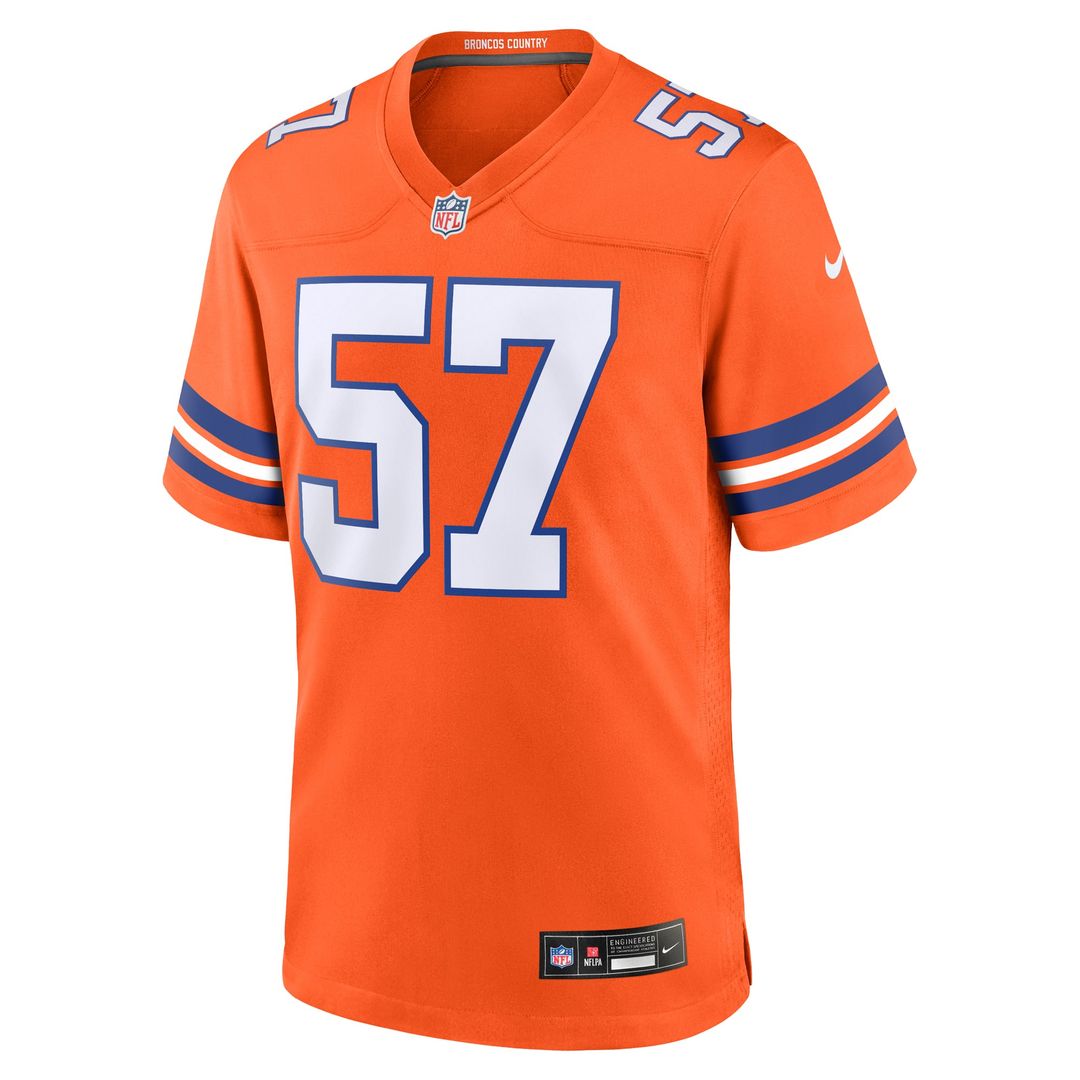 Tom Jackson Denver Broncos Orange Retired Player Alternate Game Jersey