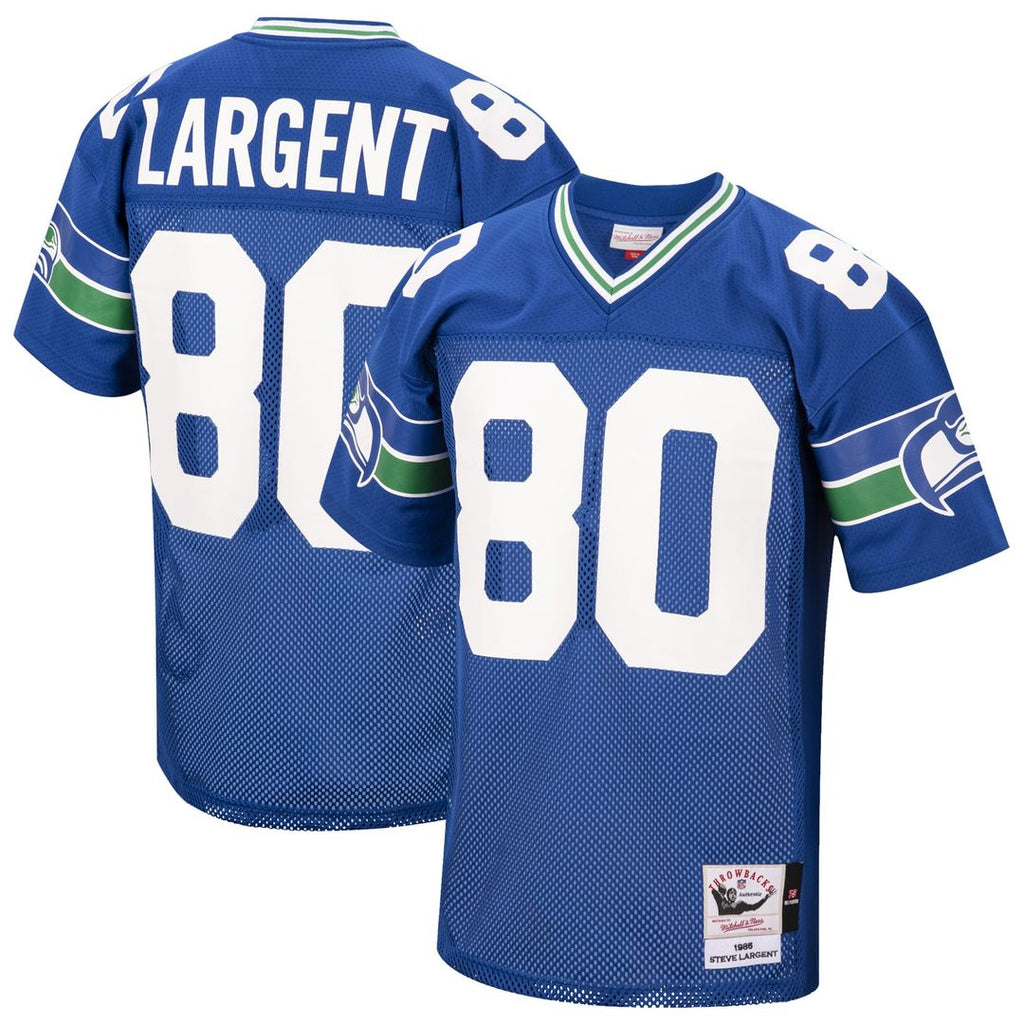 Steve Largent Seattle Seahawks 1985 Royal Authentic Throwback Retired Player Jersey