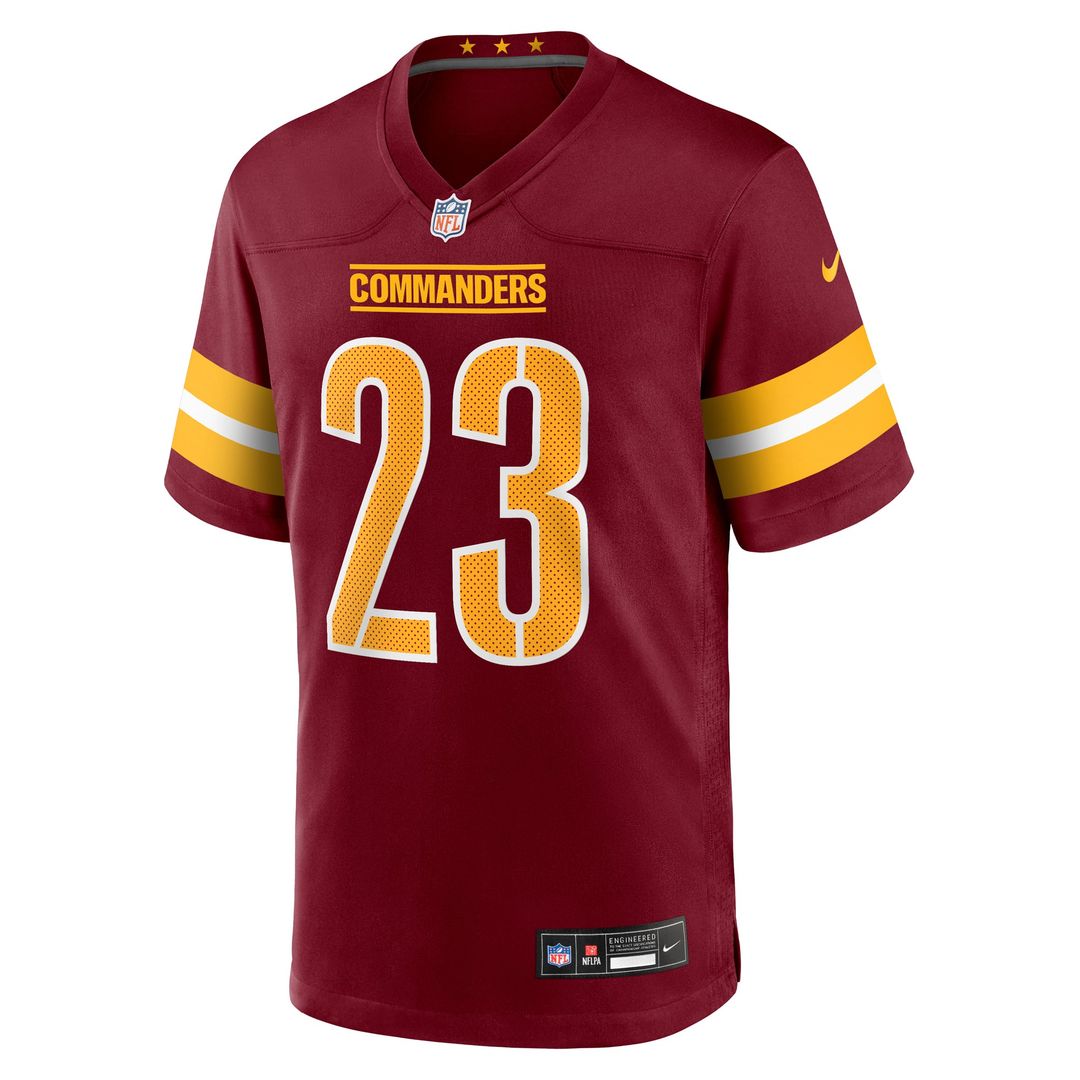 Trey Amos Washington Commanders Burgundy Team Game Jersey