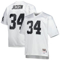 Bo Jackson Las Vegas Raiders White Big & Tall 1988 Retired Player Replica Jersey