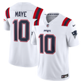 Drake Maye New England Patriots White Vapor F.U.S.E. Stitched Limited Jersey