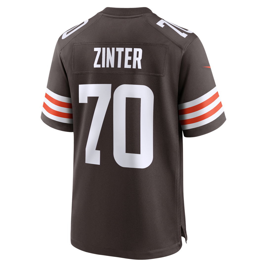Zak Zinter Cleveland Browns Brown Team Game Jersey