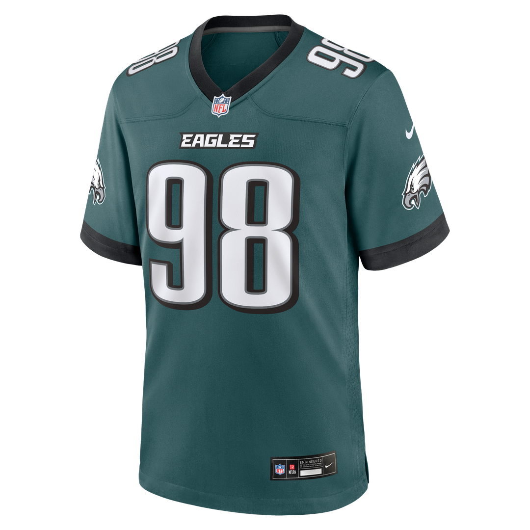 Jalen Carter Philadelphia Eagles Midnight Green Team Game Jersey
