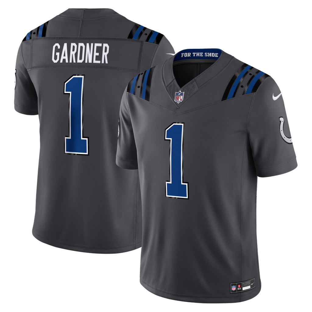 Ahmad Sauce Gardner Indianapolis Colts Anthracite 2026 Rivalries Collection Stitched Limited Jersey