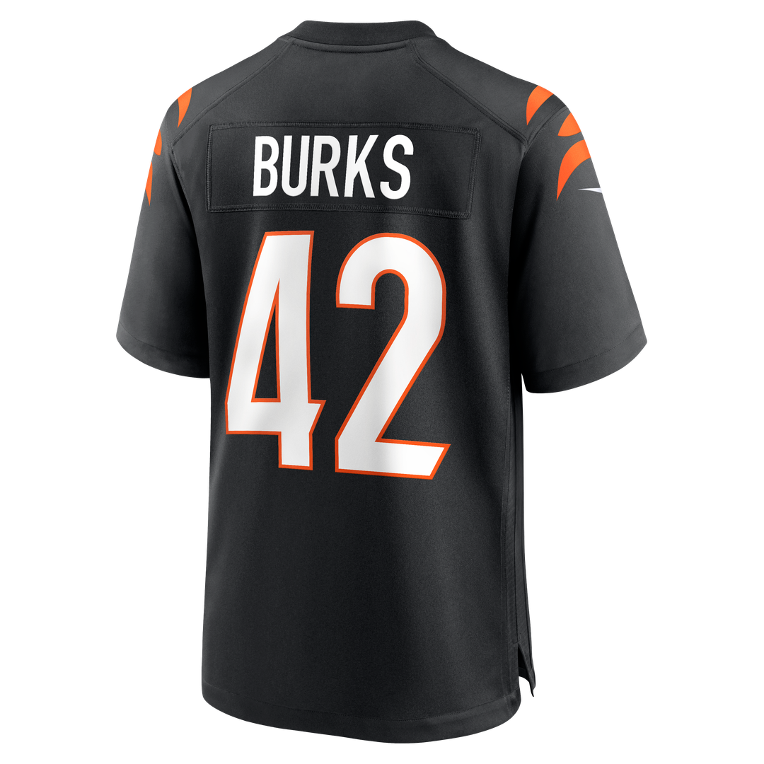 Oren Burks Cincinnati Bengals Black Team Game Jersey