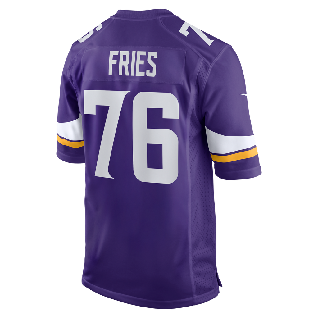 Will Fries Minnesota Vikings Purple Team Game Jersey