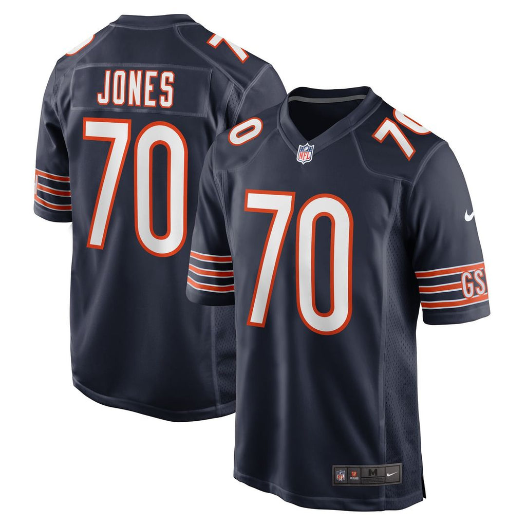 Braxton Jones Chicago Bears Navy Game Player Jersey