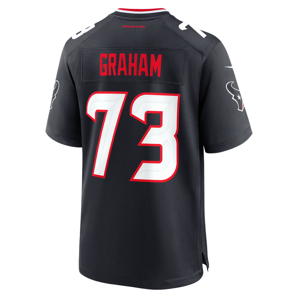 Derrick Graham Houston Texans Navy Team Game Jersey