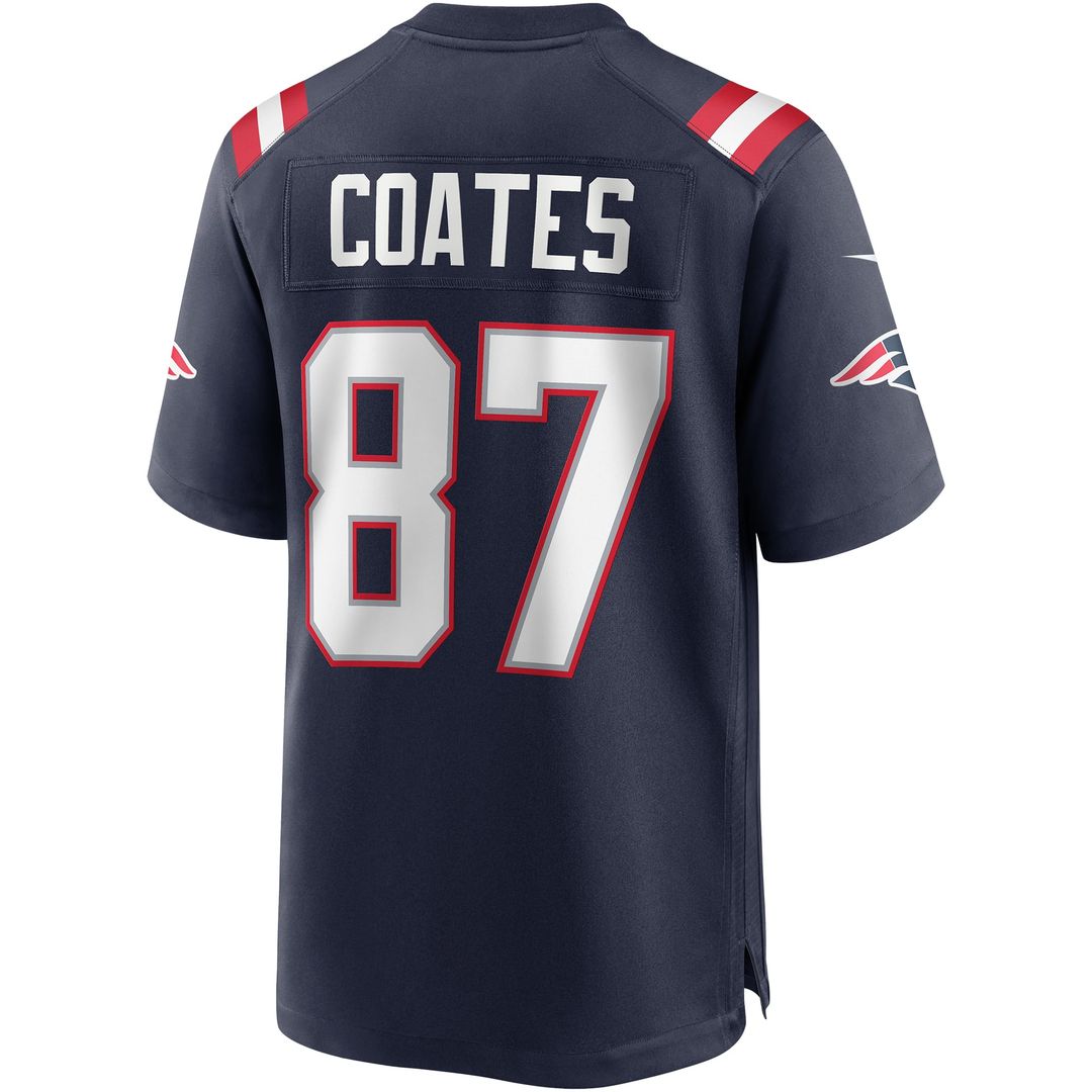 Ben Coates New England Patriots Navy Game Retired Player Jersey