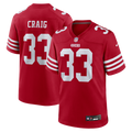 Roger Craig San Francisco 49ers Scarlet Team Retired Game Jersey