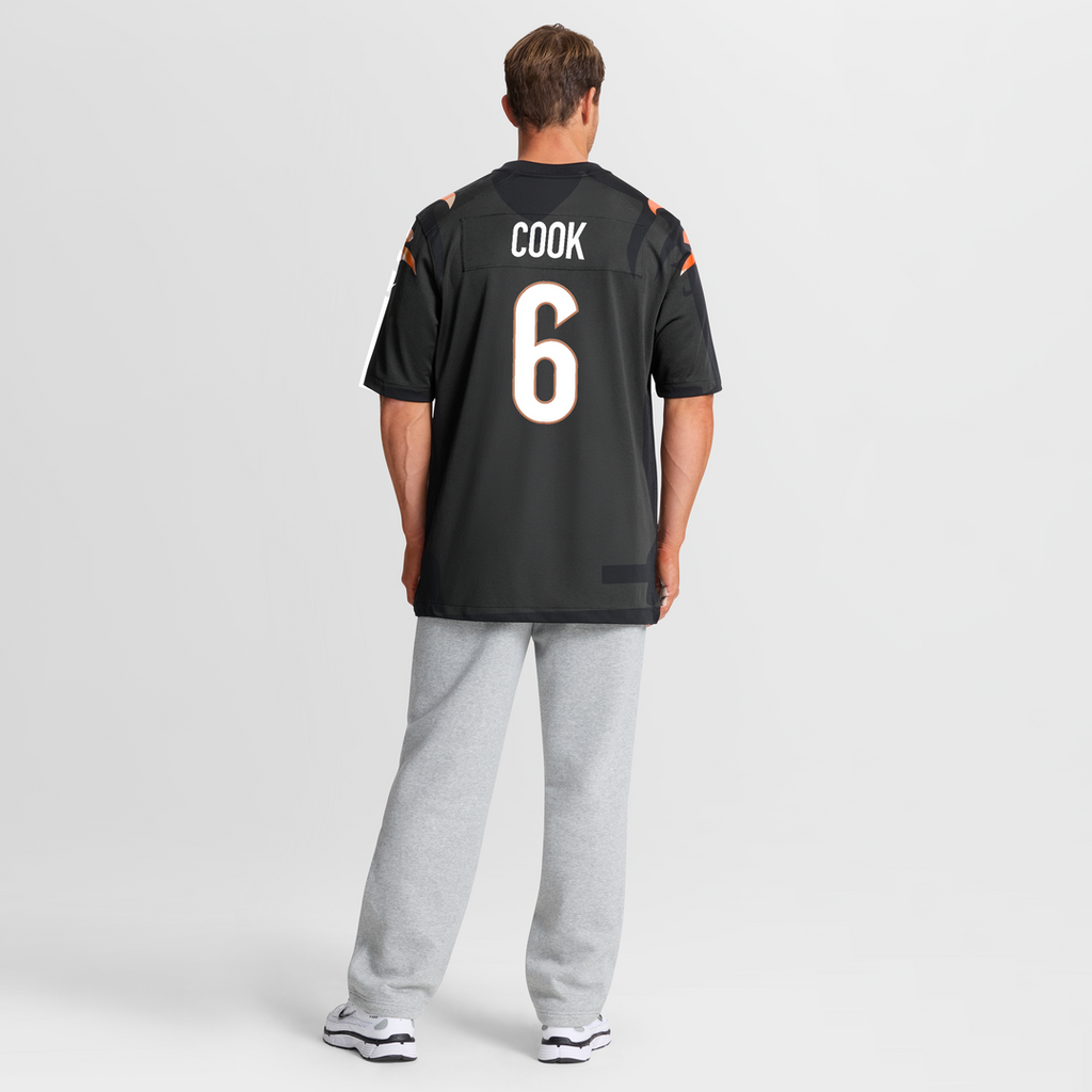 Bryan Cook Cincinnati Bengals Black Team Game Jersey