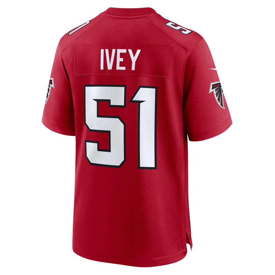 Jared Ivey Atlanta Falcons Red Team Game Jersey