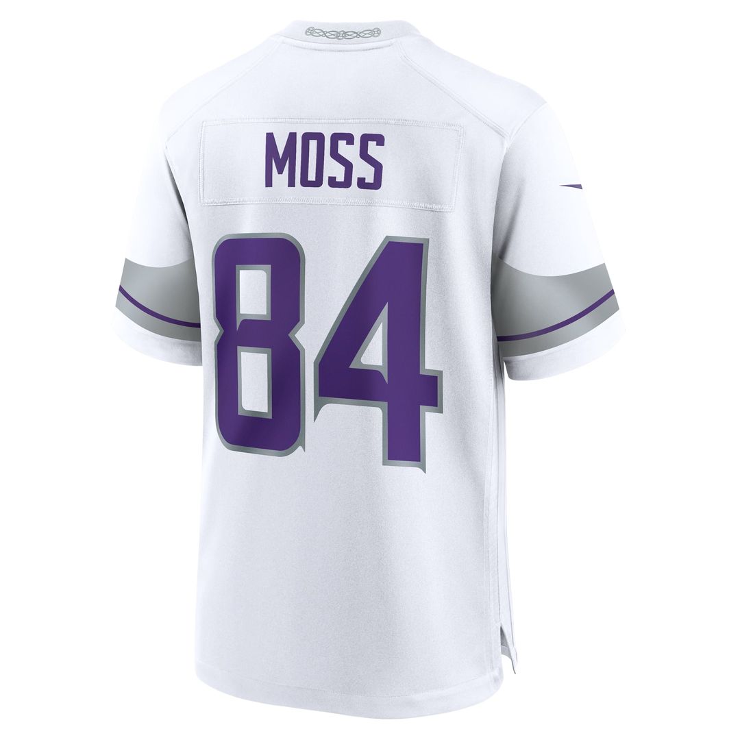 Randy Moss Minnesota Vikings White Alternate Retired Player Game Jersey