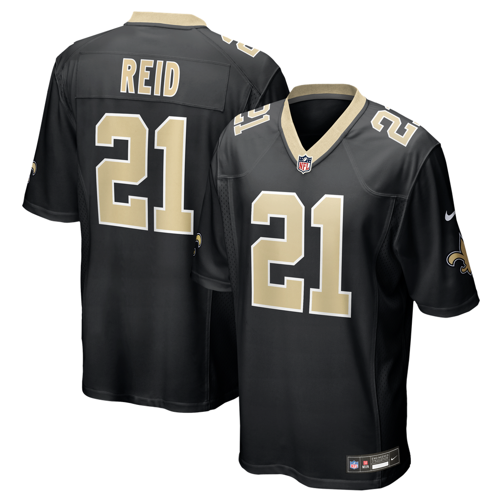 Justin Reid New Orleans Saints Black Team Game Jersey