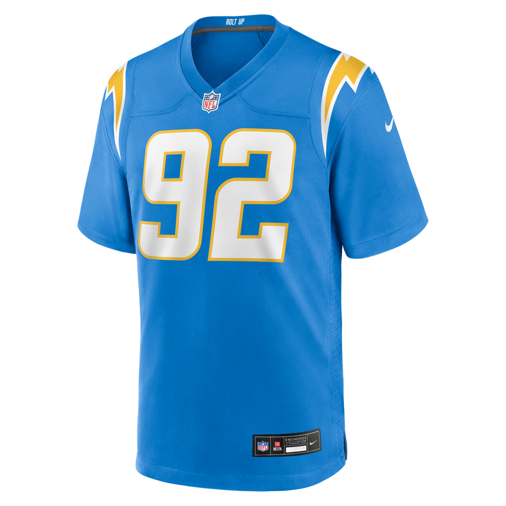 Justin Eboigbe Los Angeles Chargers Powder Blue Team Game Jersey