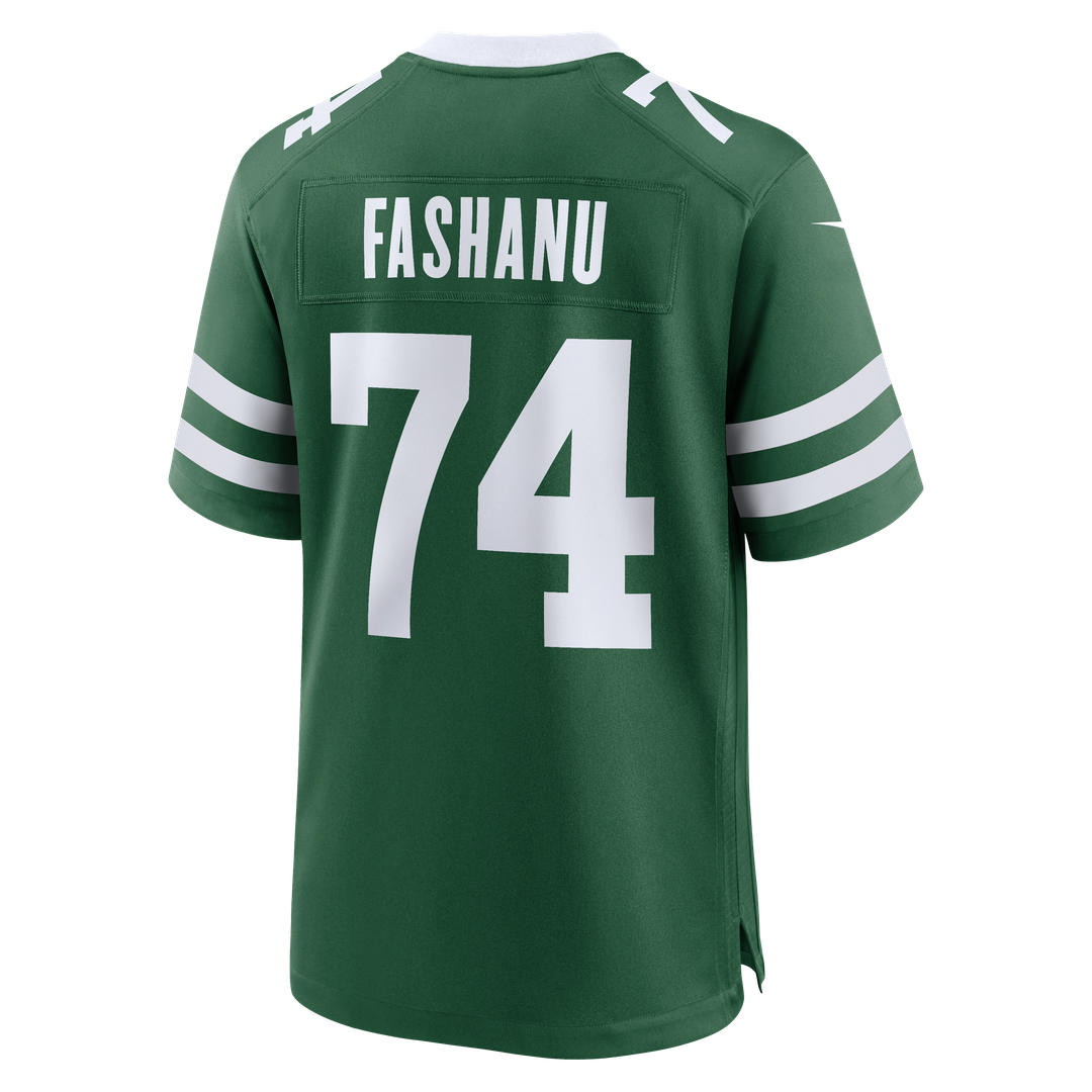 Olu Fashanu New York Jets Gotham Green Player Game Jersey