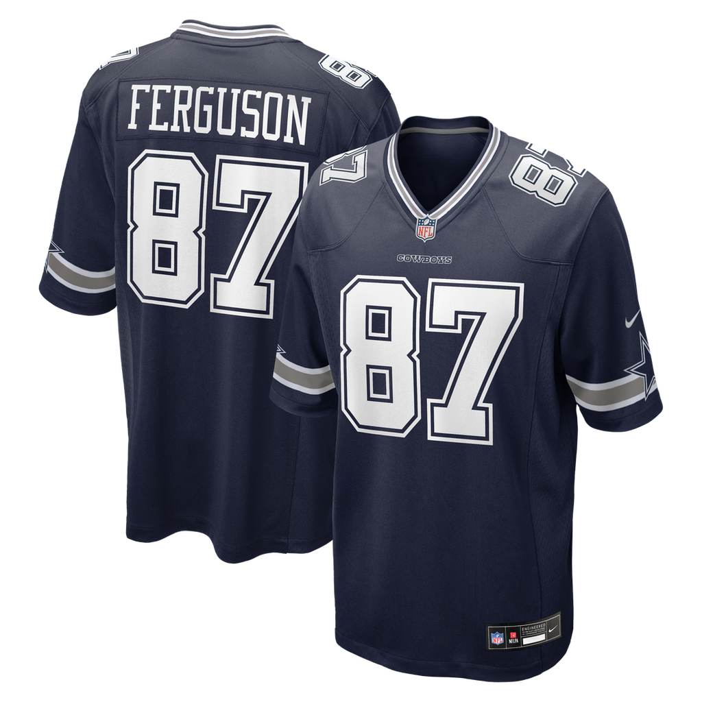 Jake Ferguson Dallas Cowboys Navy Team Game Jersey