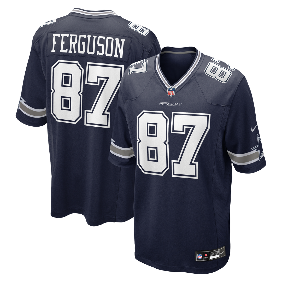 Jake Ferguson Dallas Cowboys Navy Team Game Jersey
