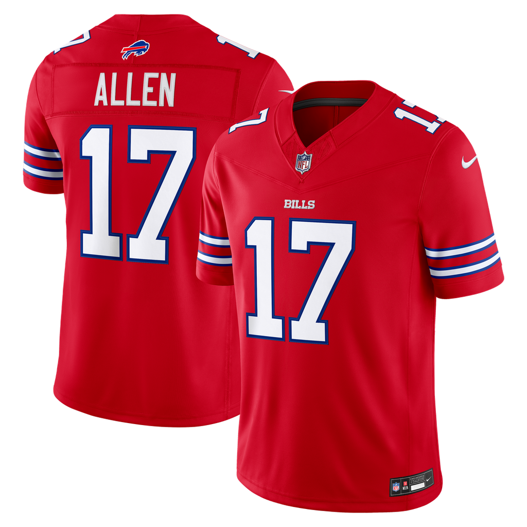 Josh Allen Buffalo Bills Red Alternate Vapor F.U.S.E. Stitched Limited Jersey