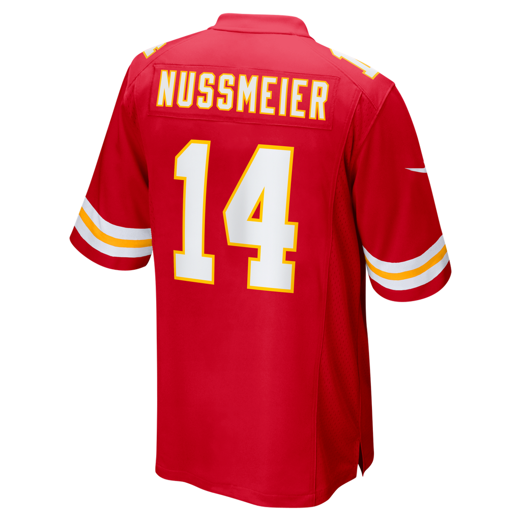 Garrett Nussmeier Kansas City Chiefs Red Game Jersey