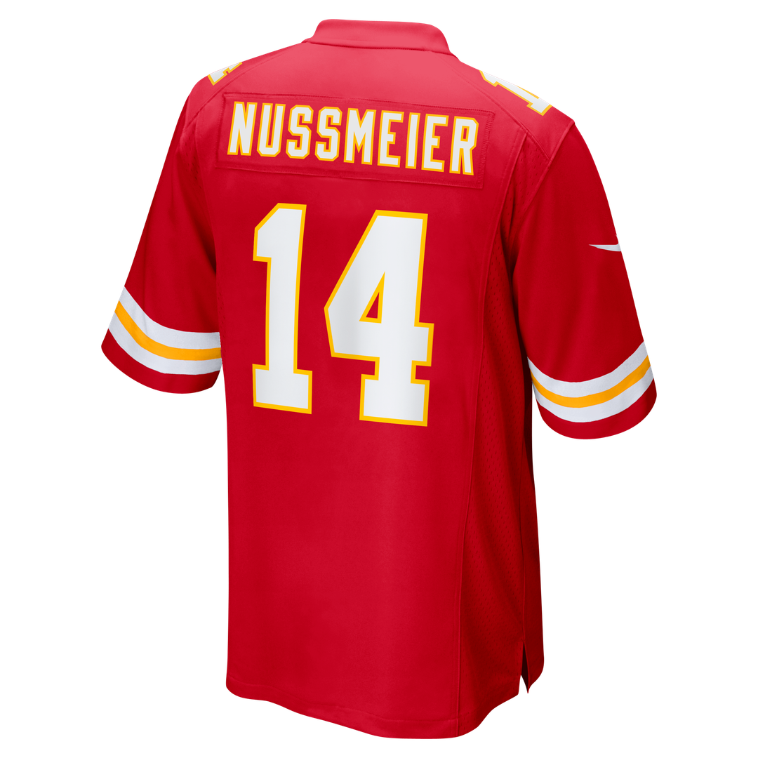Garrett Nussmeier Kansas City Chiefs Red Game Jersey
