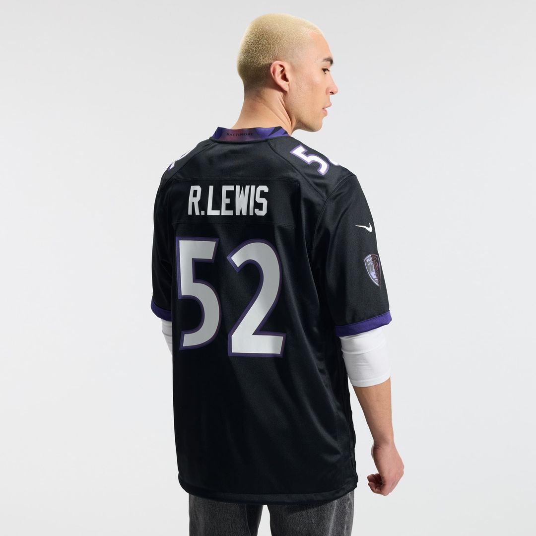 Ray Lewis Baltimore Ravens Black Alternate Retired Player Game Jersey