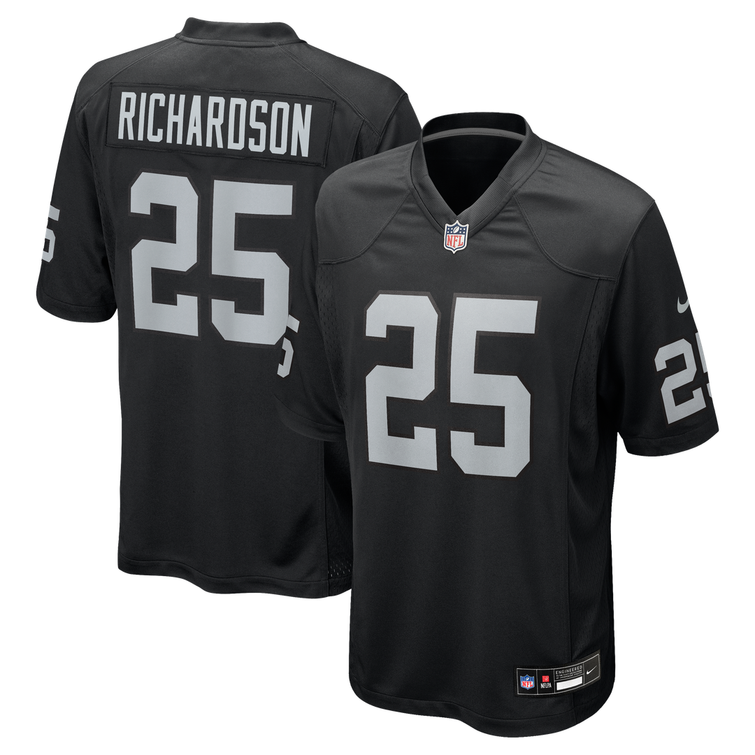 Decamerion Richardson Las Vegas Raiders Black Team Game Jersey