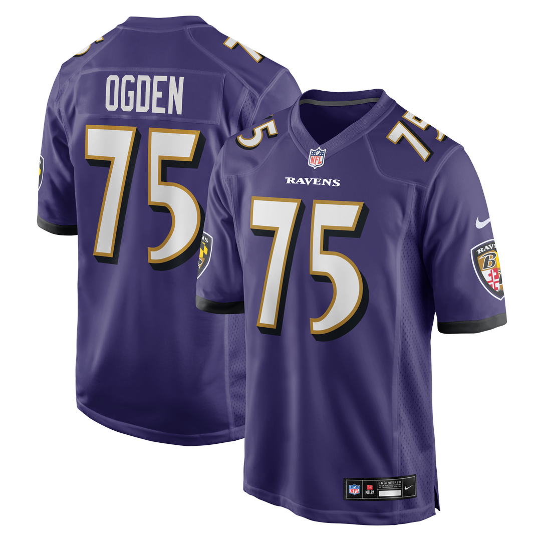 Jonathan Ogden Baltimore Ravens Purple Game Retired Player Jersey