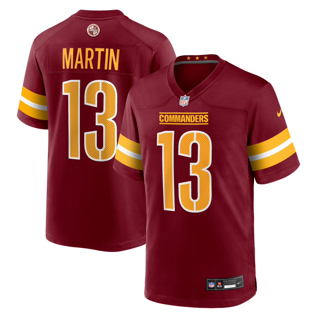 Tay Martin Washington Commanders Burgundy Team Game Jersey