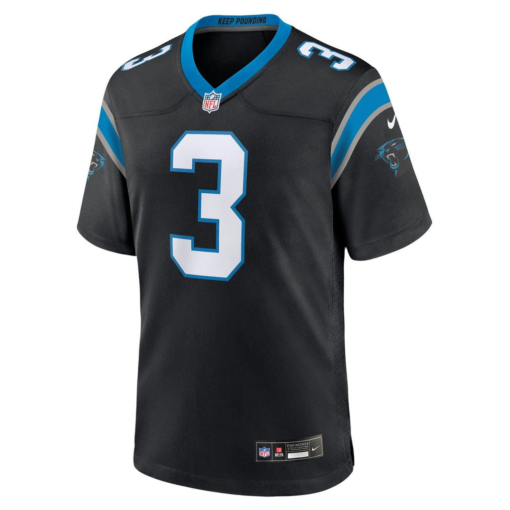 Princely Umanmielen Carolina Panthers Black Team Game Jersey