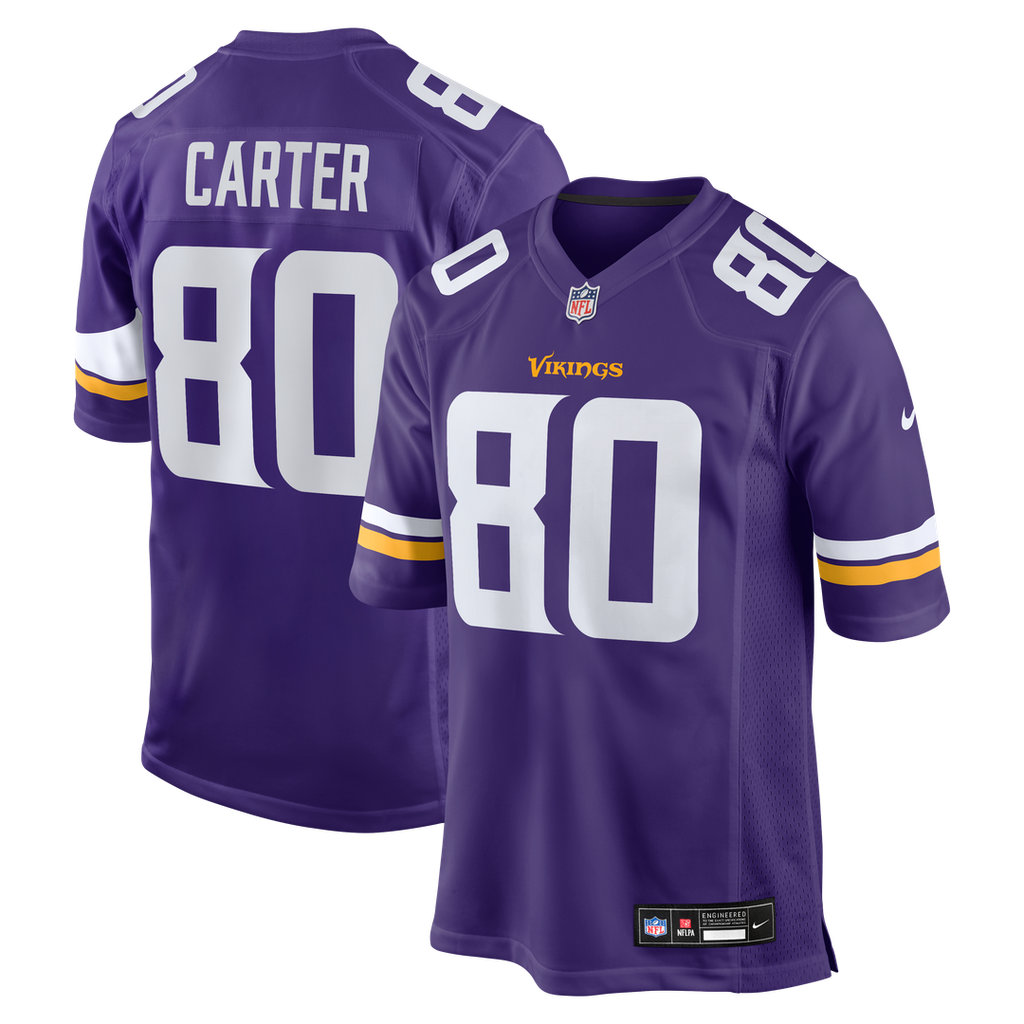 Cris Carter Minnesota Vikings Purple Game Retired Player Jersey
