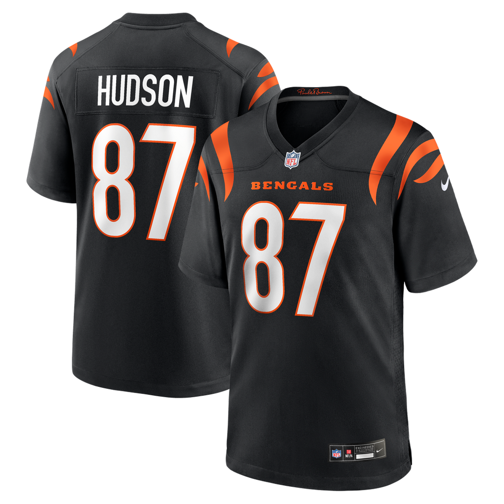 Tanner Hudson Cincinnati Bengals Black Home Game Player Jersey