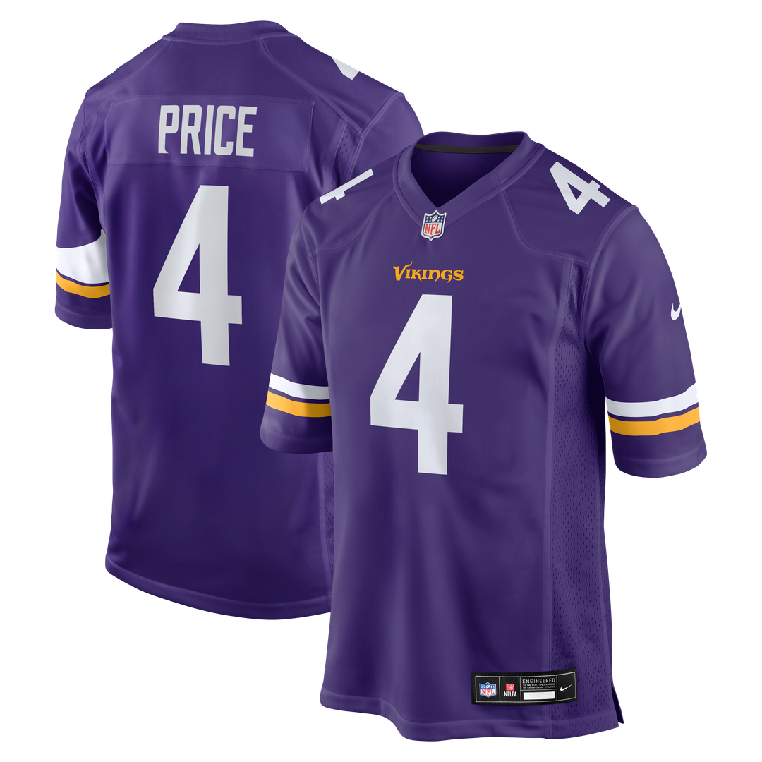 Myles Price Minnesota Vikings Purple Team Game Jersey