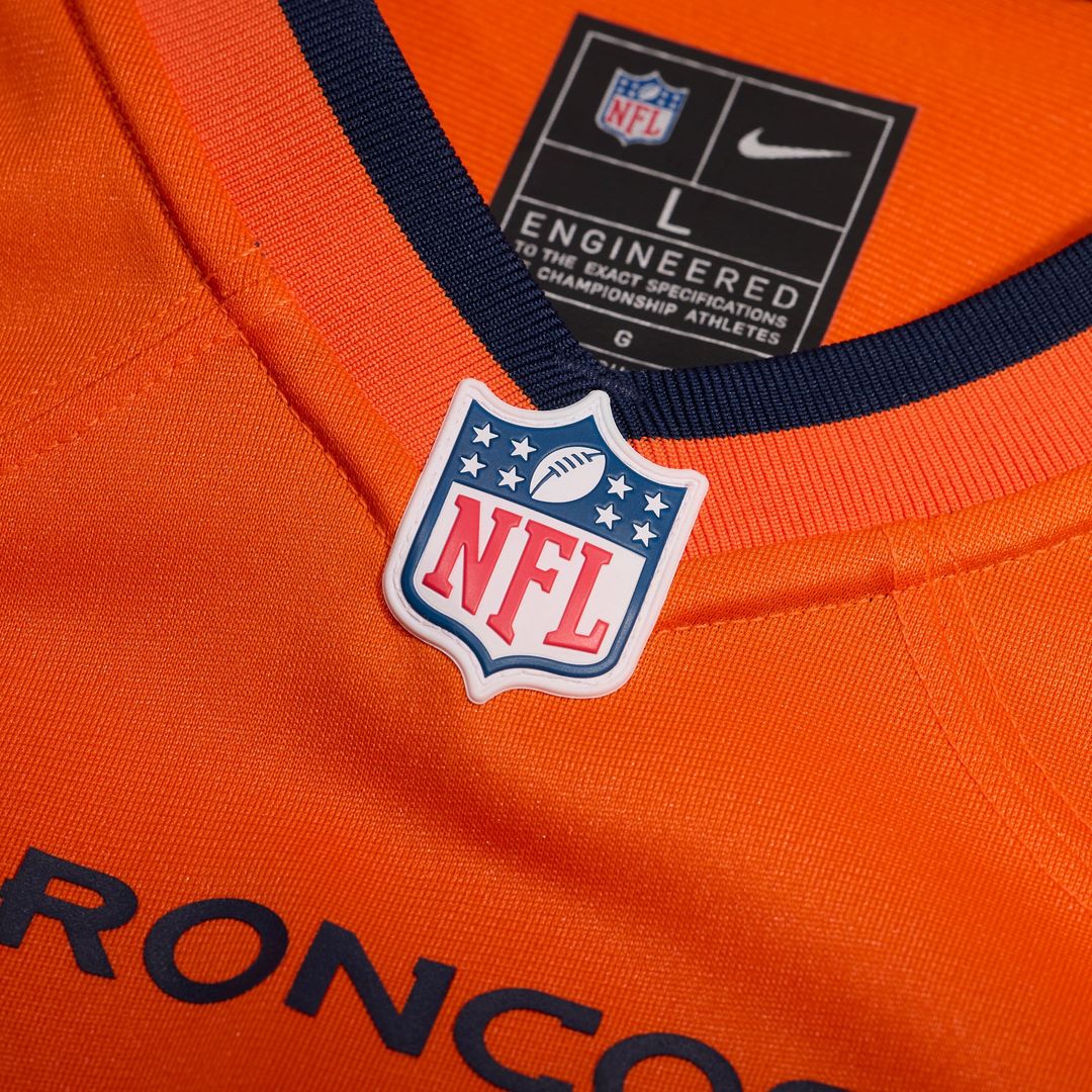 Jahdae Barron Denver Broncos Orange Game Player Jersey