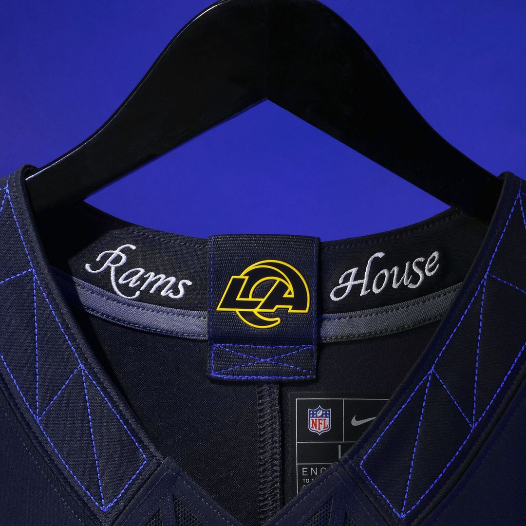 Kyren Williams Los Angeles Rams Dark Blue Rivalries Collection Stitched Limited Jersey