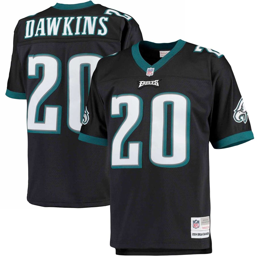 Brian Dawkins Philadelphia Eagles Black Big & Tall 2004 Retired Player Replica Jersey