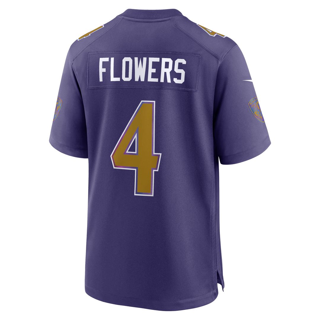Zay Flowers Baltimore Ravens Black Alternate Game Jersey