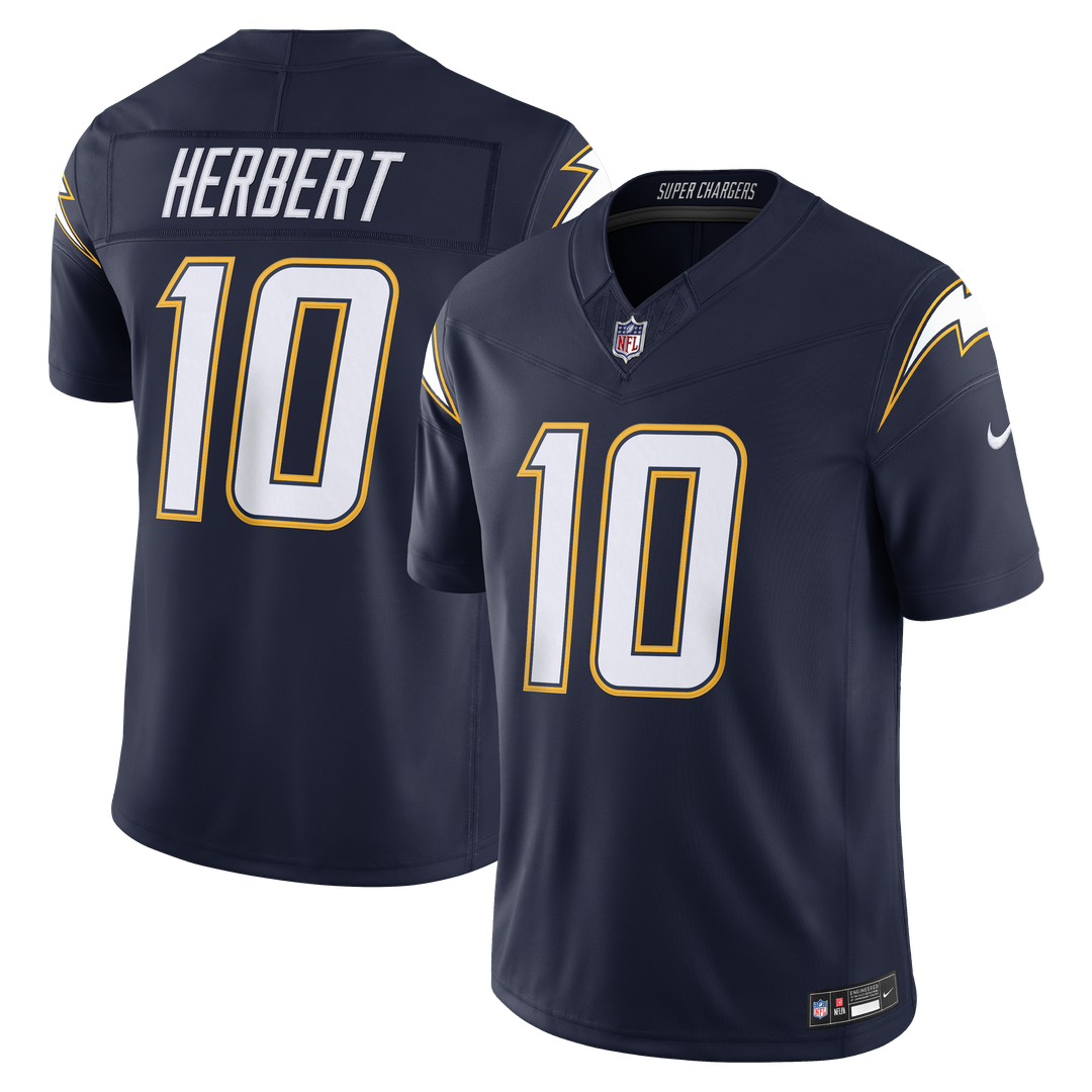 Justin Herbert Los Angeles Chargers Navy Alternate Super Chargers Vapor F.U.S.E. Stitched Limited Jersey